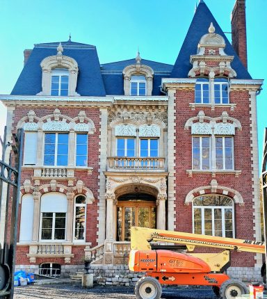 Nettoyage brique et pierre blanche